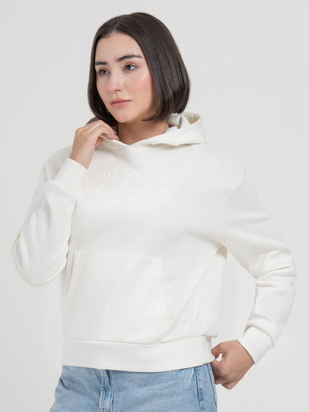 Graphic Off-White Hoodie for Women | Winter Hoodie for Everyday Comfort - Image 4