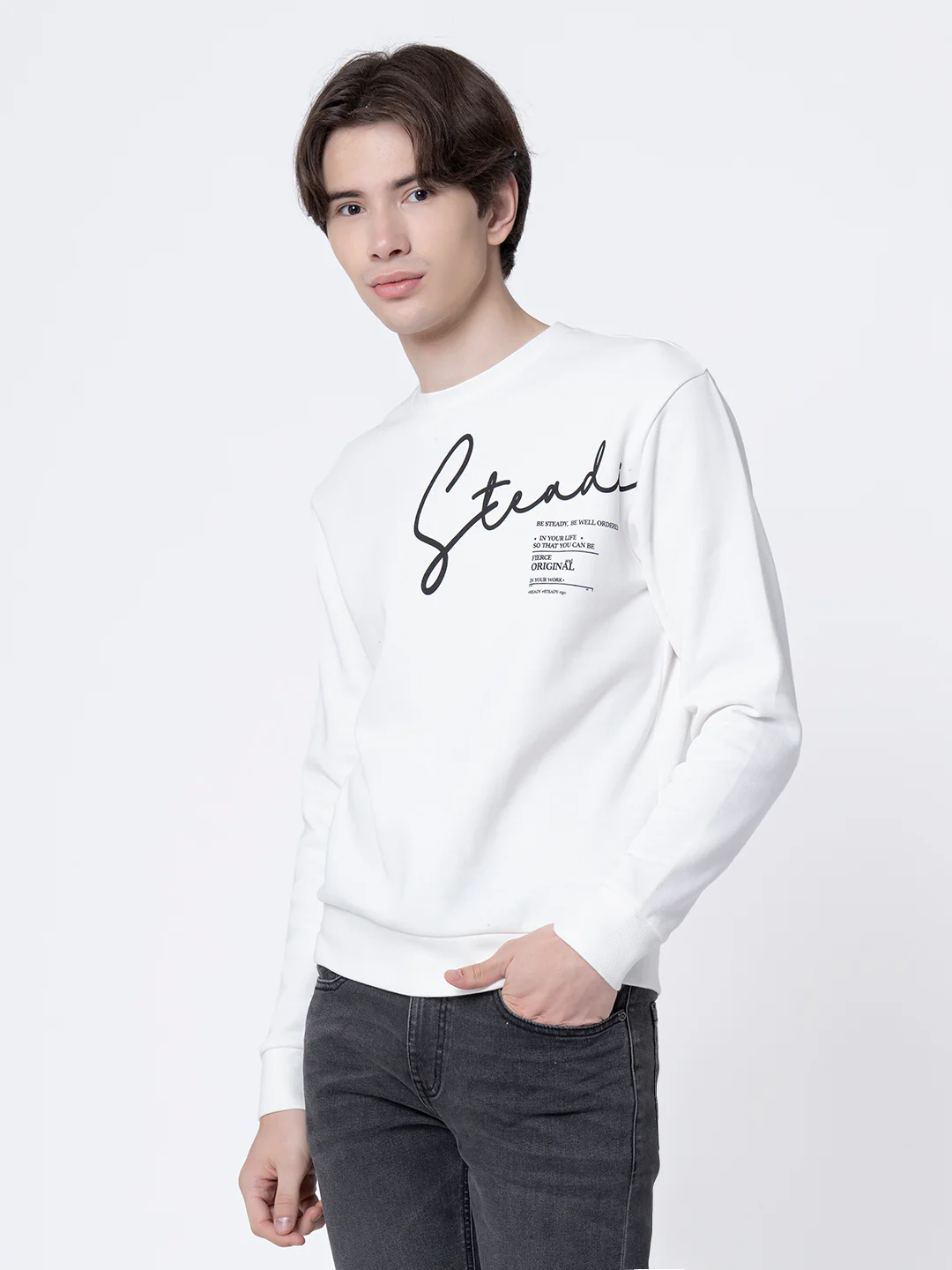 Graphic Print Sweatshirt For Men - Image 3