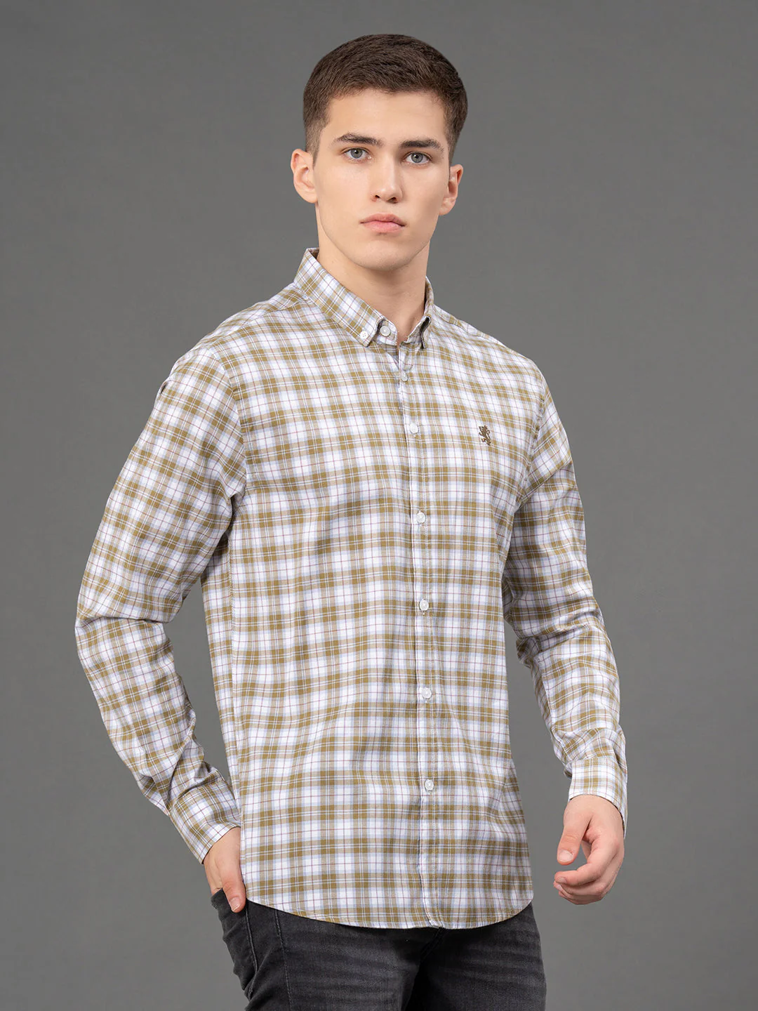 Green Checked Shirt for Men - Image 2