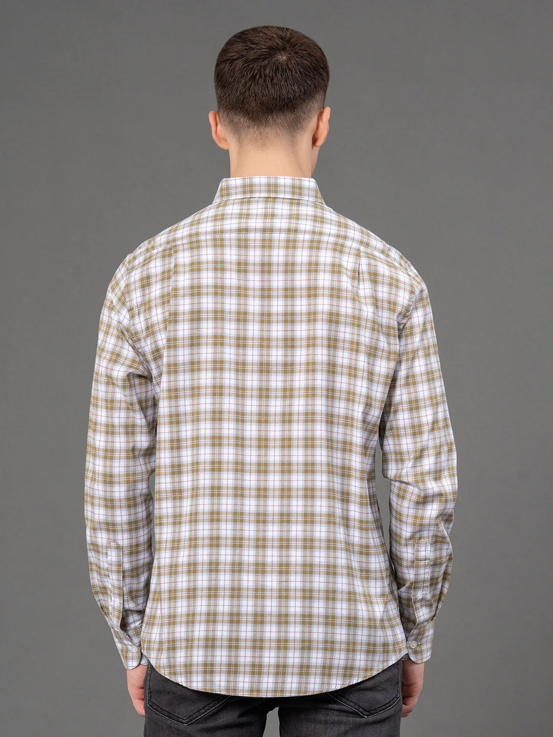 Green Checked Shirt for Men - Image 3