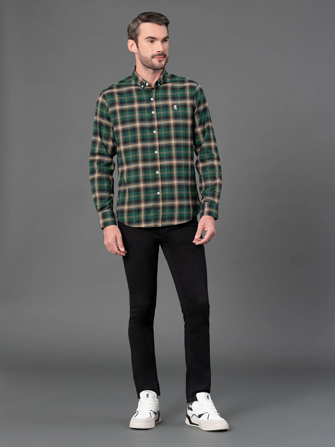 Green Checked Shirt for Men - Image 5