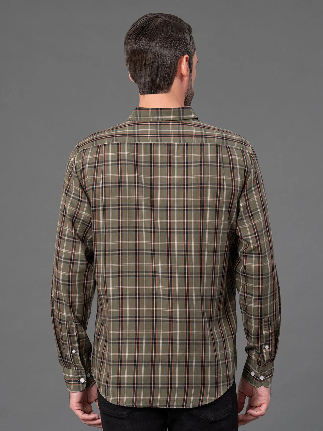 Green Checked Shirt for Men - Image 3