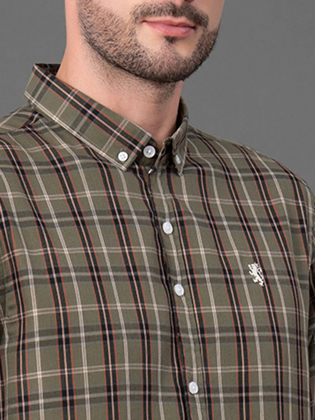 Green Checked Shirt for Men - Image 4