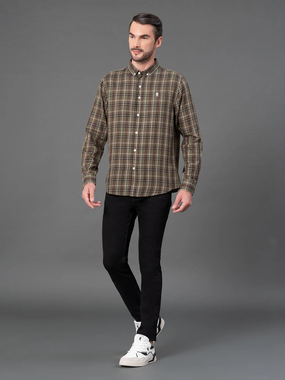 Green Checked Shirt for Men - Image 5