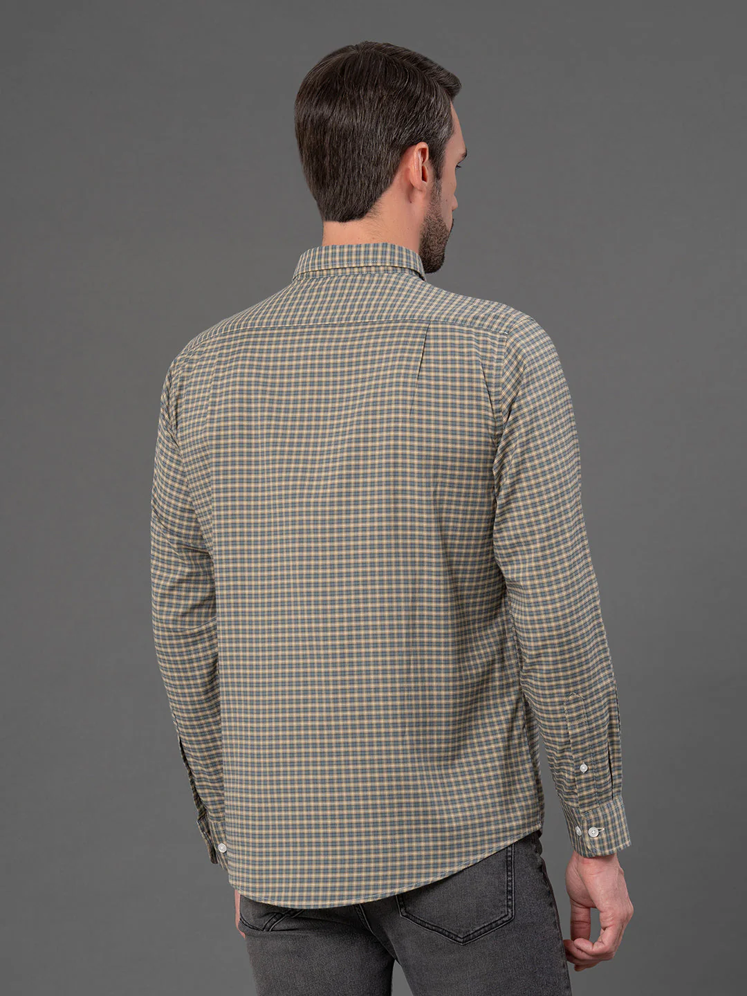 Green Checked Shirt for Men - Image 3