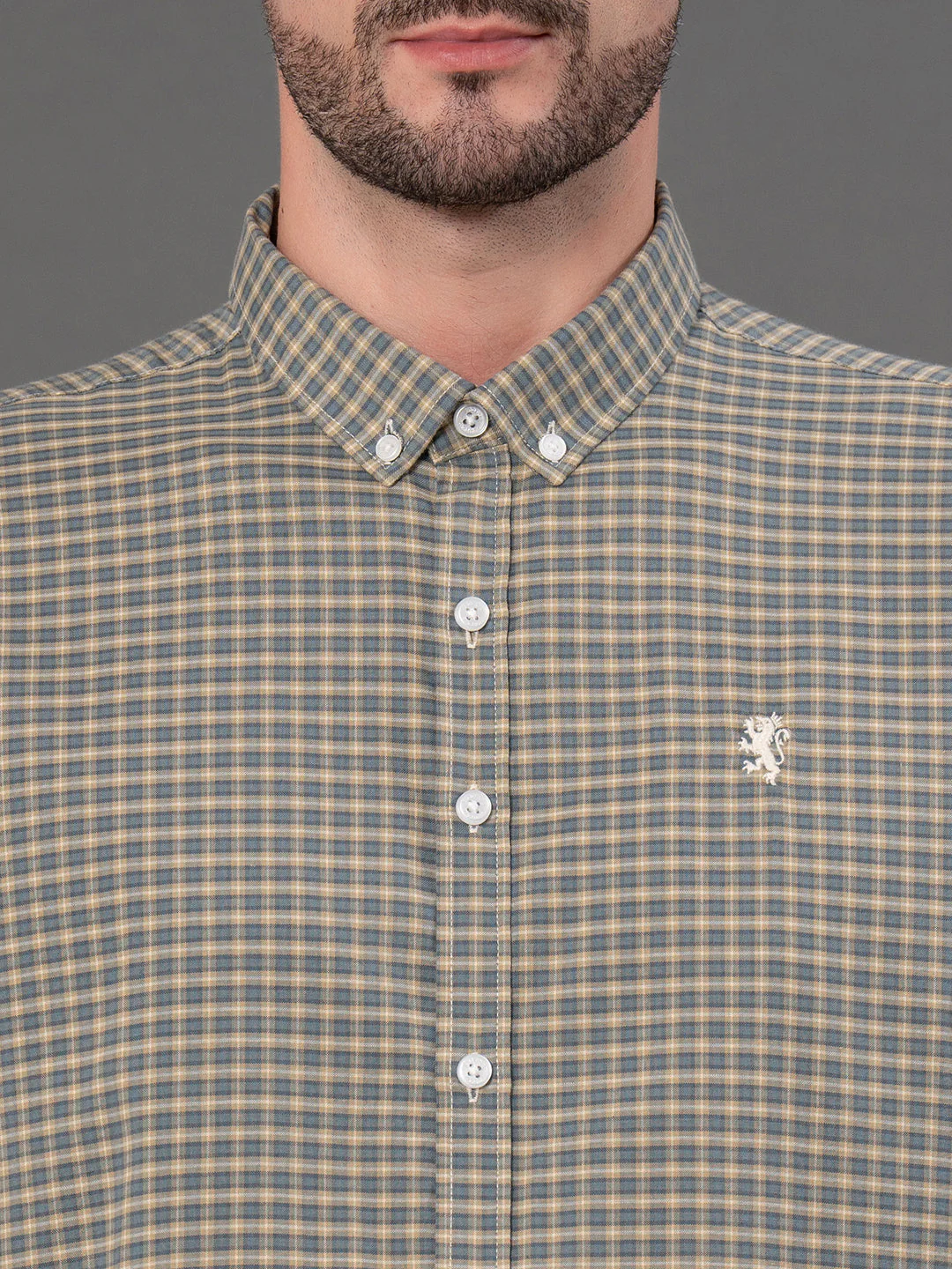 Green Checked Shirt for Men - Image 4