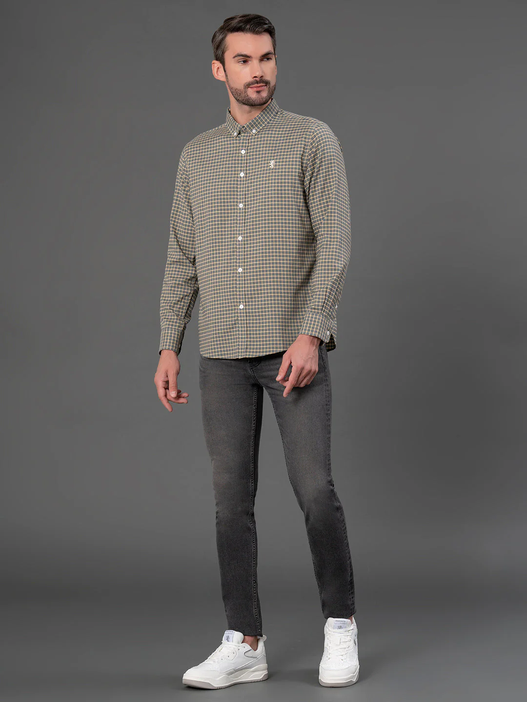 Green Checked Shirt for Men - Image 5