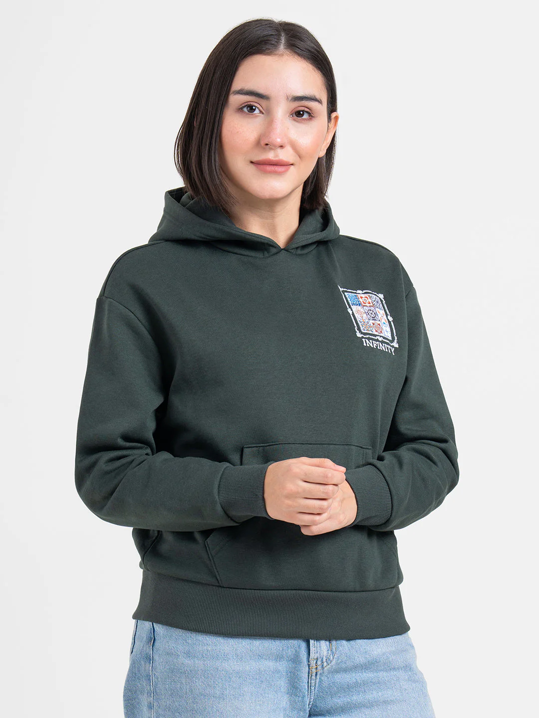Green Graphic Hoodie for Women | Winter Essential - Image 7