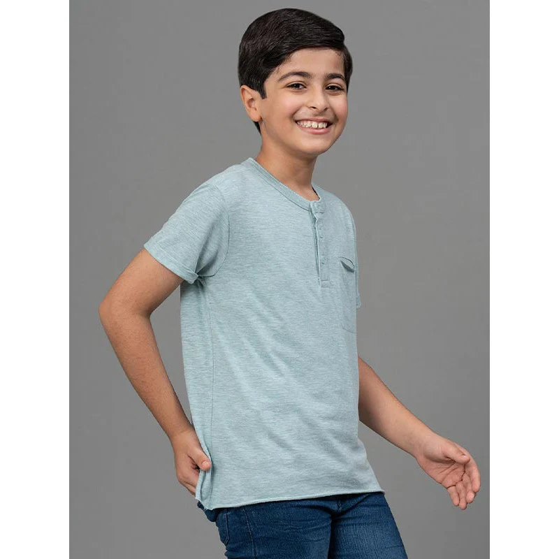 Green Melange T-Shirt for Boys - Image 2
