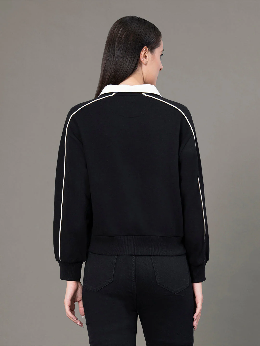 Half Zip Collar Sweatshirt for Women - Image 3