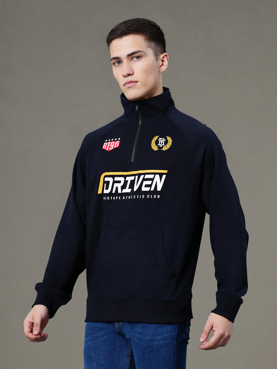 Half Zip Printed Sweatshirt for Men - Image 2