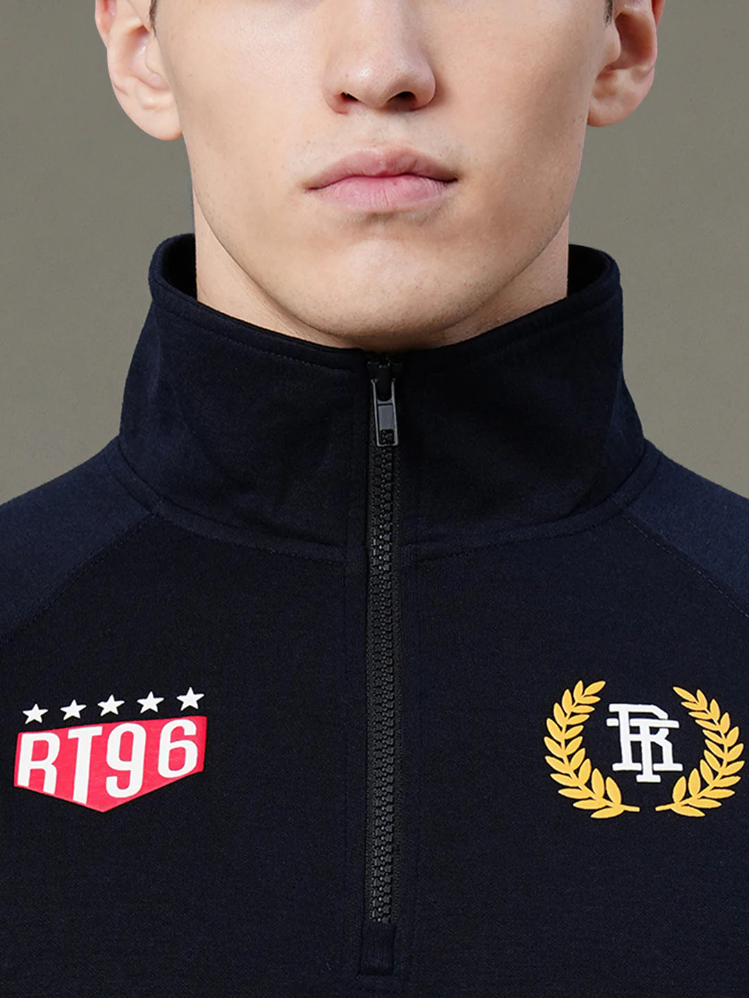 Half Zip Printed Sweatshirt for Men - Image 4
