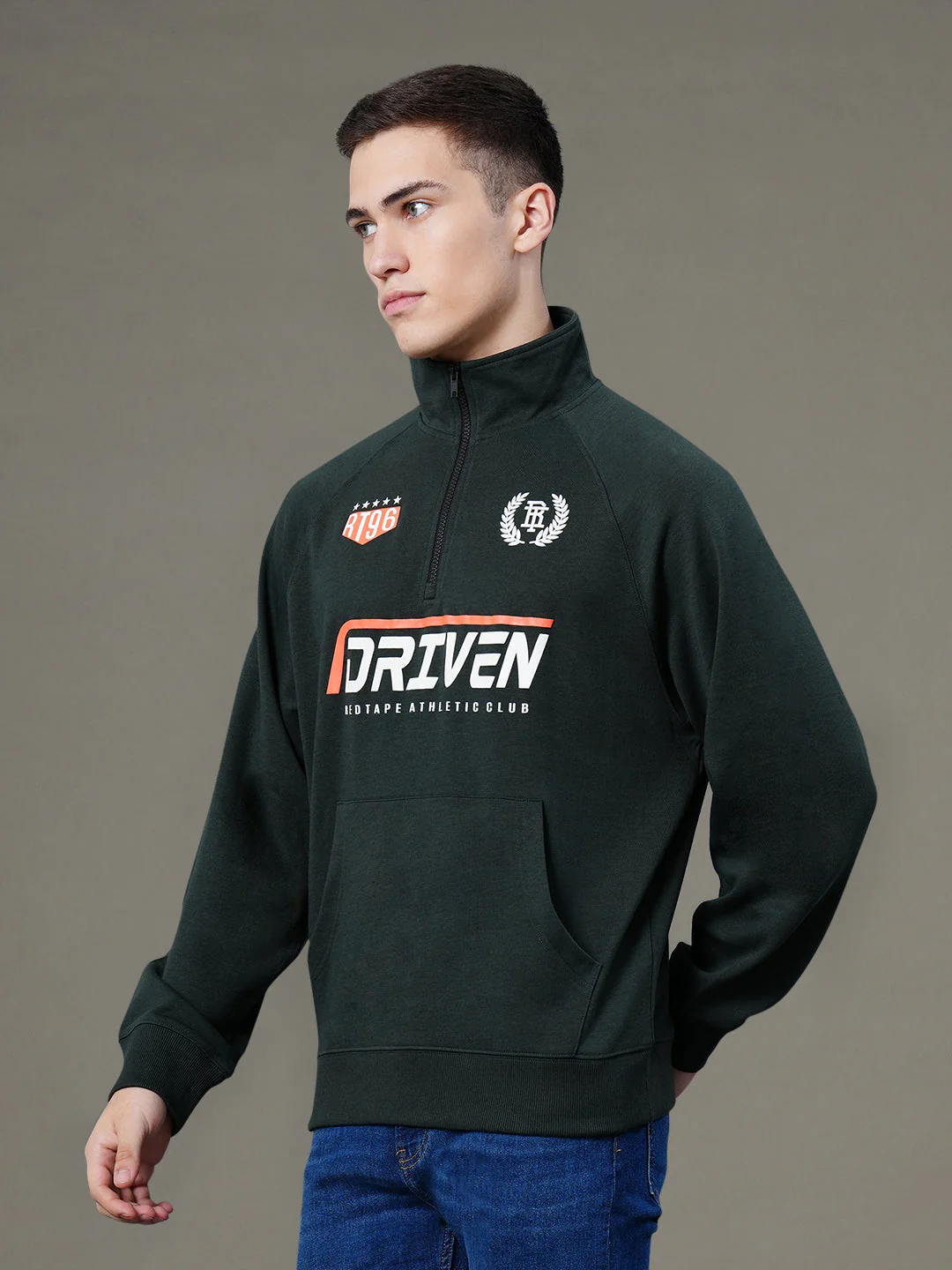 Half Zip Printed Sweatshirt for Men - Image 2