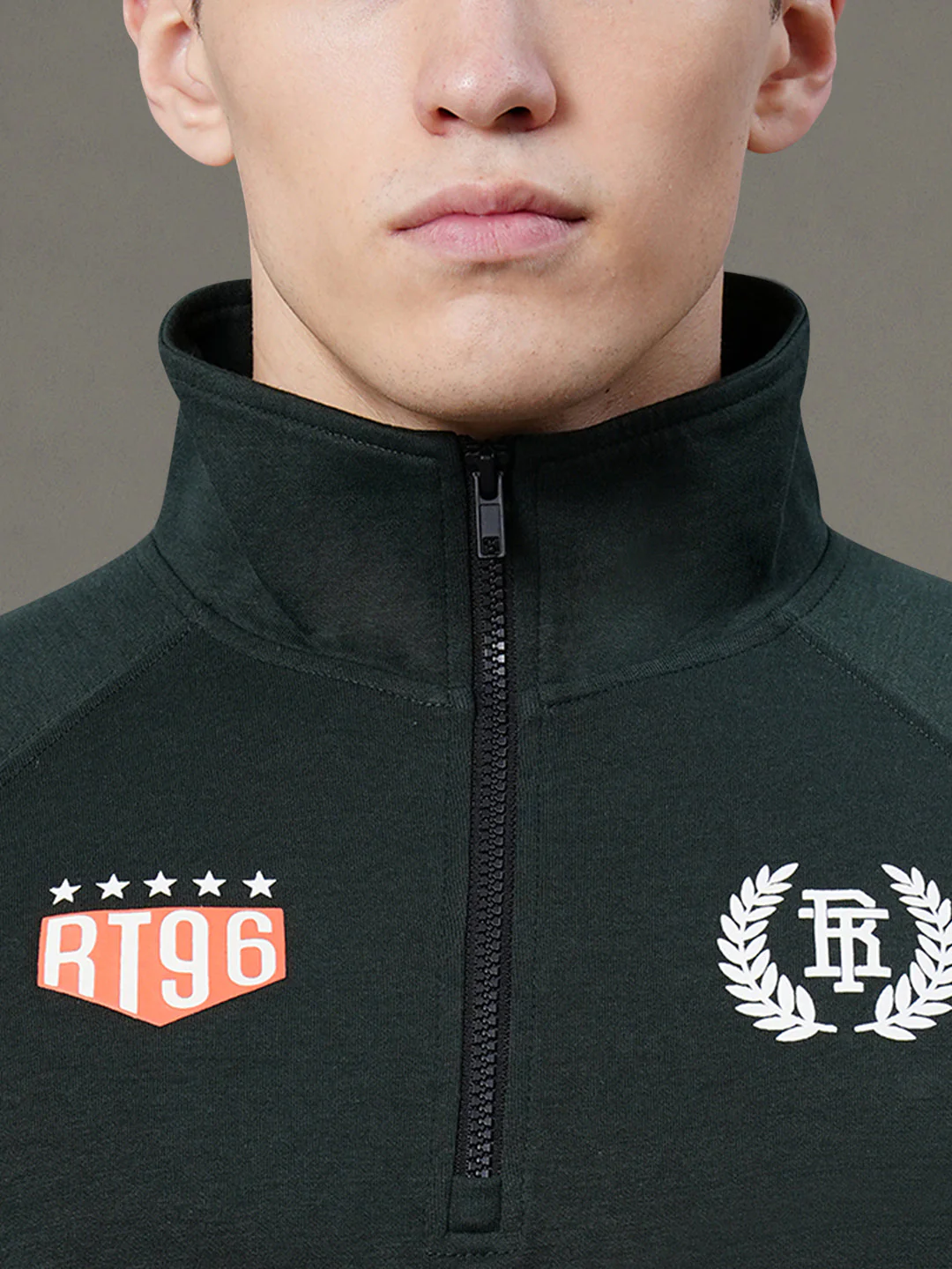 Half Zip Printed Sweatshirt for Men - Image 4