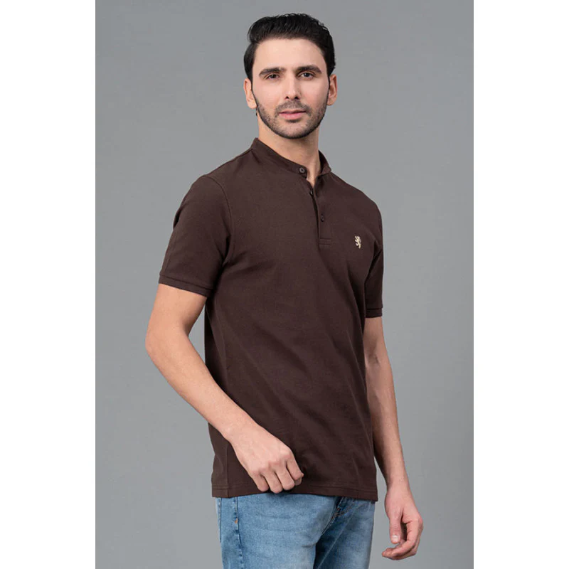 Henley Neck T-Shirt for Men - Image 2