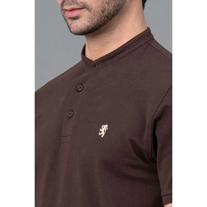 Henley Neck T-Shirt for Men - Image 4