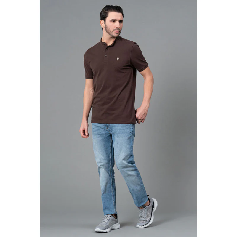 Henley Neck T-Shirt for Men - Image 5