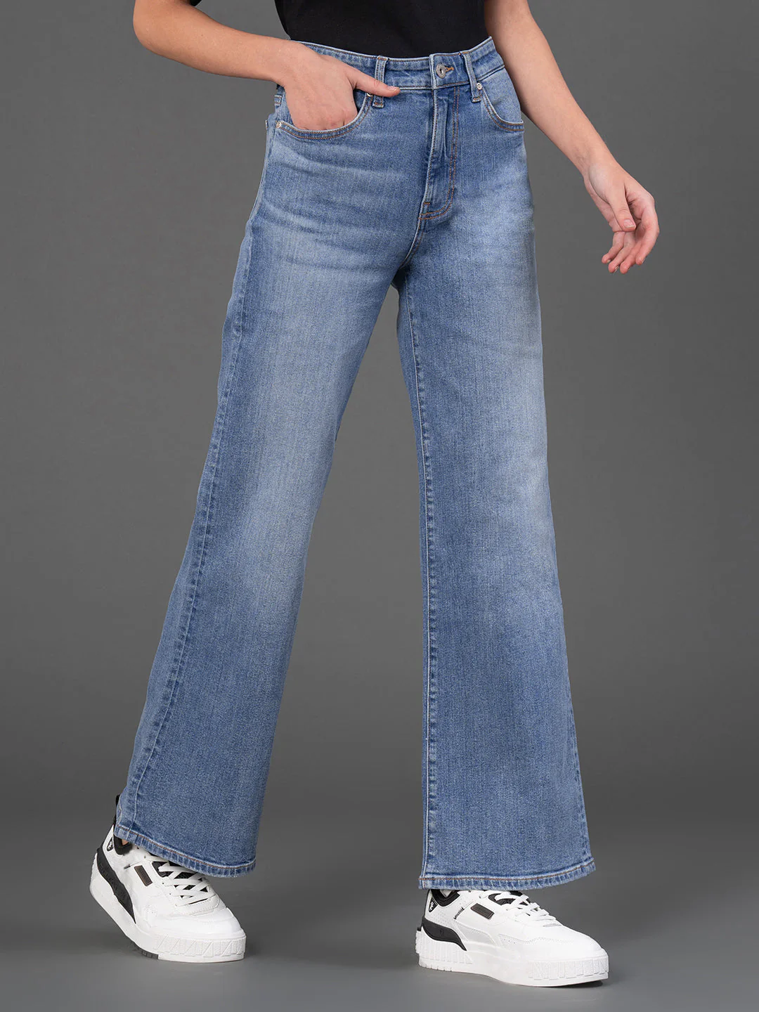 High Rise Flared Jeans for Women - Image 2