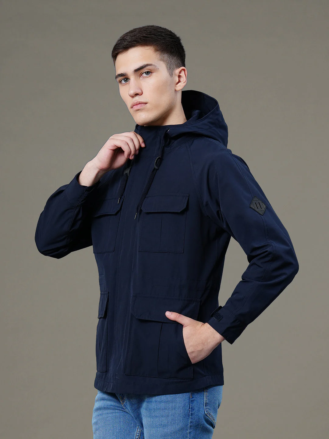 Hooded Four Pocket Jacket for Men - Image 2