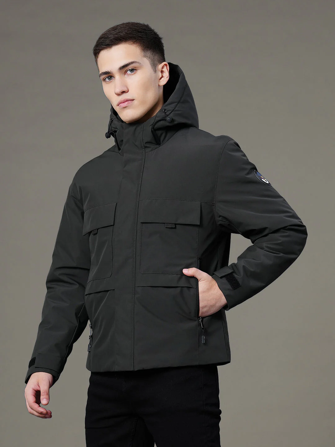 Hooded Padded Jacket for Men - Image 2