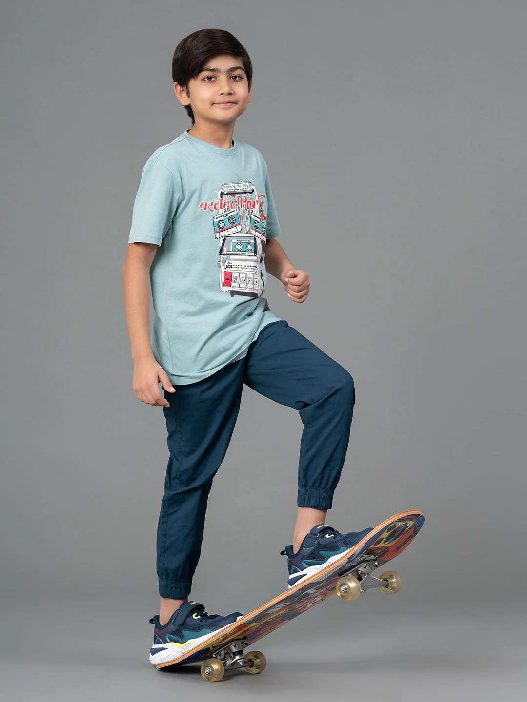 Joggers for Boy's- Comfortable| Cotton | Mid-Blue Color| Regular Fit - Image 5
