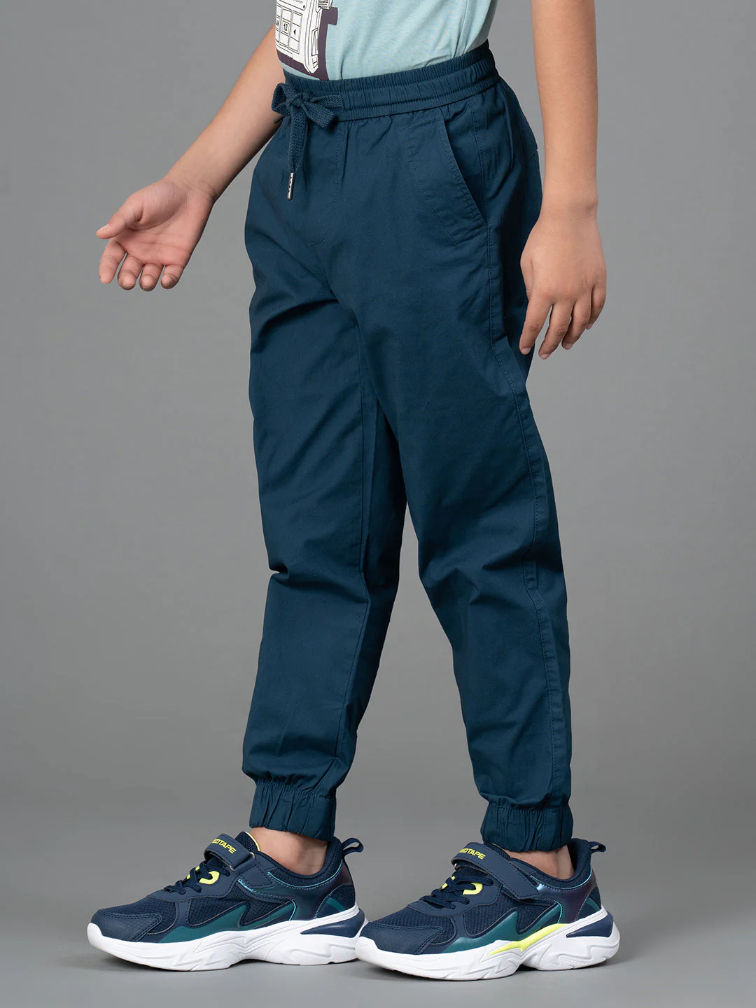 Joggers for Boy's- Comfortable| Cotton | Mid-Blue Color| Regular Fit - Image 6
