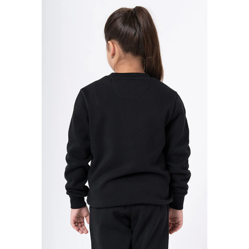 Kids Unisex Black Graphic Print Sweatshirt - Image 3
