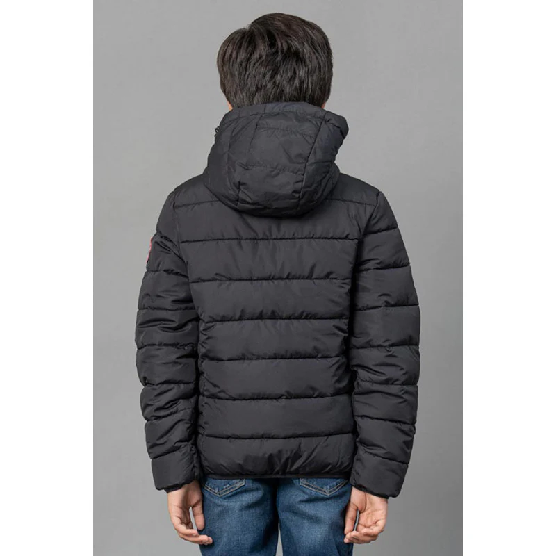 Kids Unisex Black Padded Jacket - Image 4