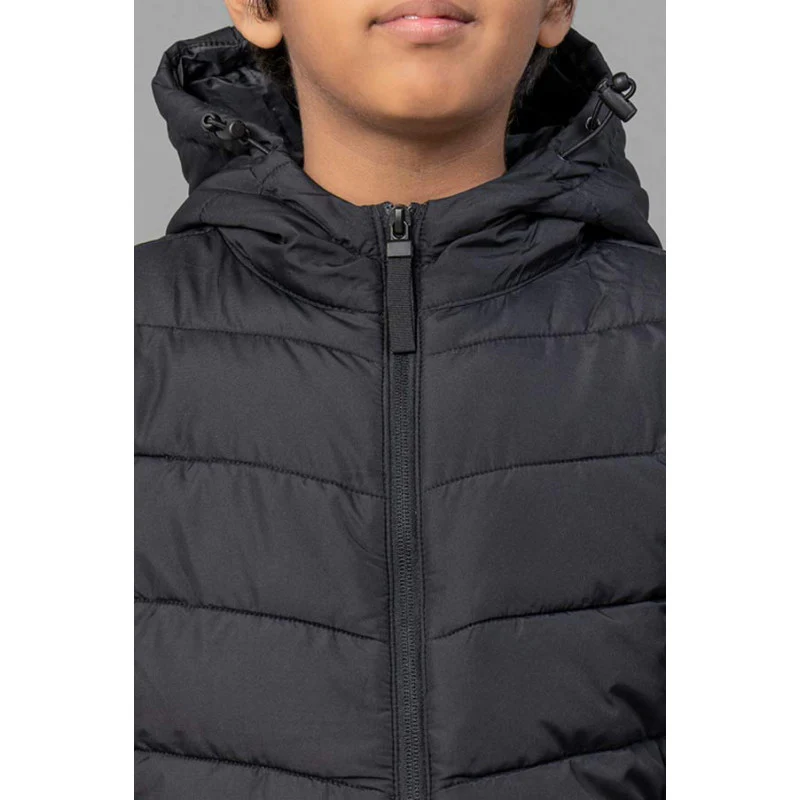 Kids Unisex Black Padded Jacket - Image 5