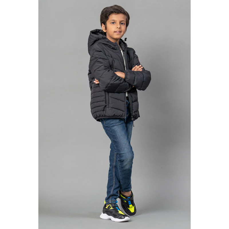 Kids Unisex Black Padded Jacket - Image 6