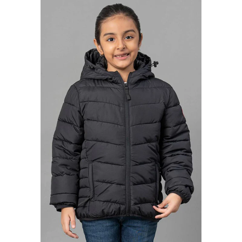 Kids Unisex Black Padded Jacket - Image 7