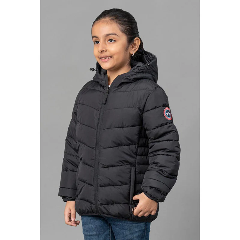 Kids Unisex Black Padded Jacket - Image 8