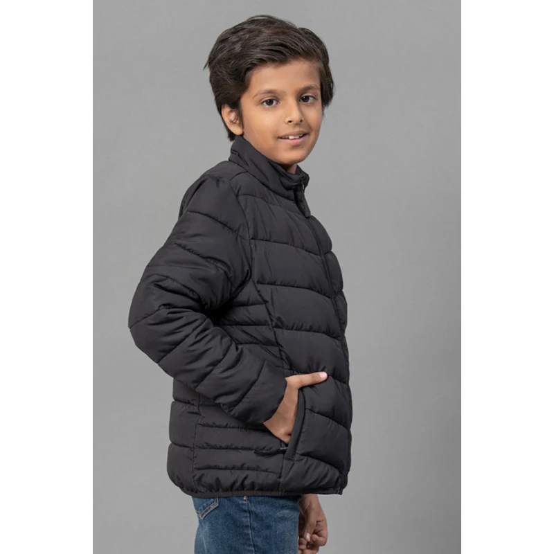 Kids Unisex Black Padded Jacket - Image 3