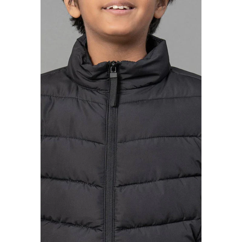 Kids Unisex Black Padded Jacket - Image 5
