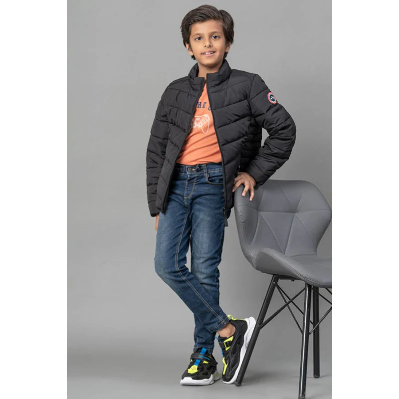 Kids Unisex Black Padded Jacket - Image 6