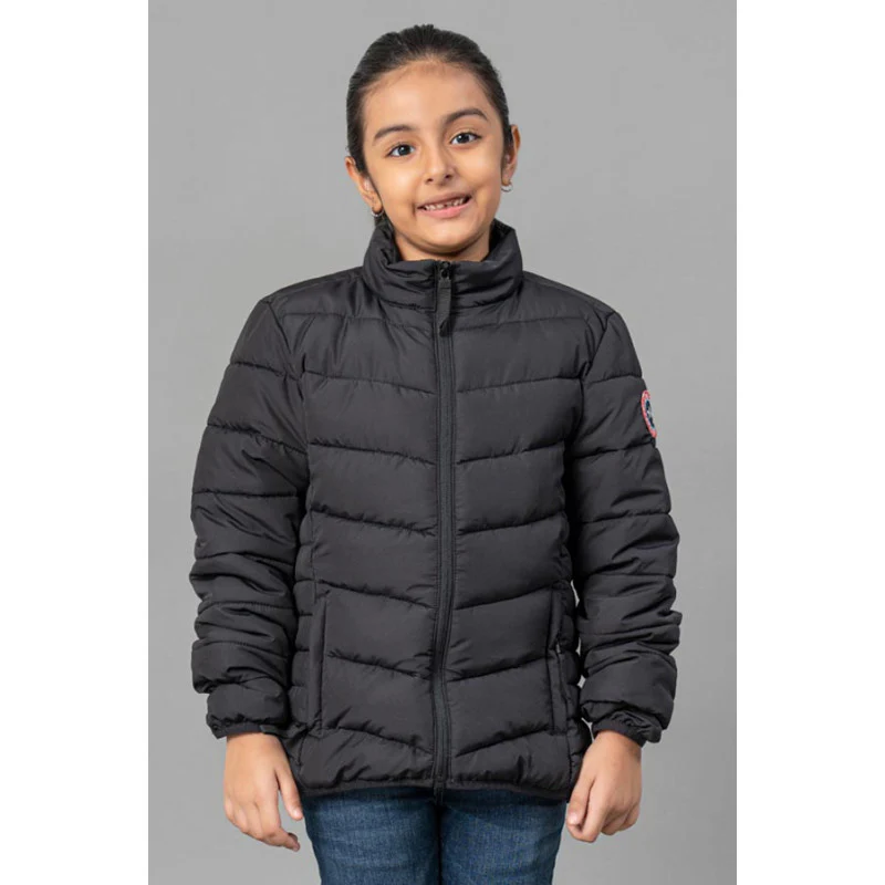 Kids Unisex Black Padded Jacket - Image 7