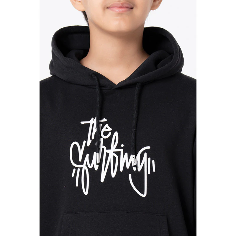 Kids Unisex Black Printed Hoodie - Image 8