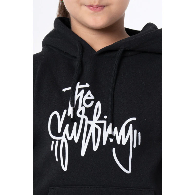 Kids Unisex Black Printed Hoodie - Image 9