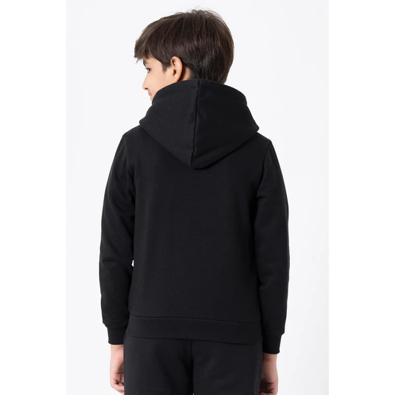 Kids Unisex Black Solid Hoodie - Image 6