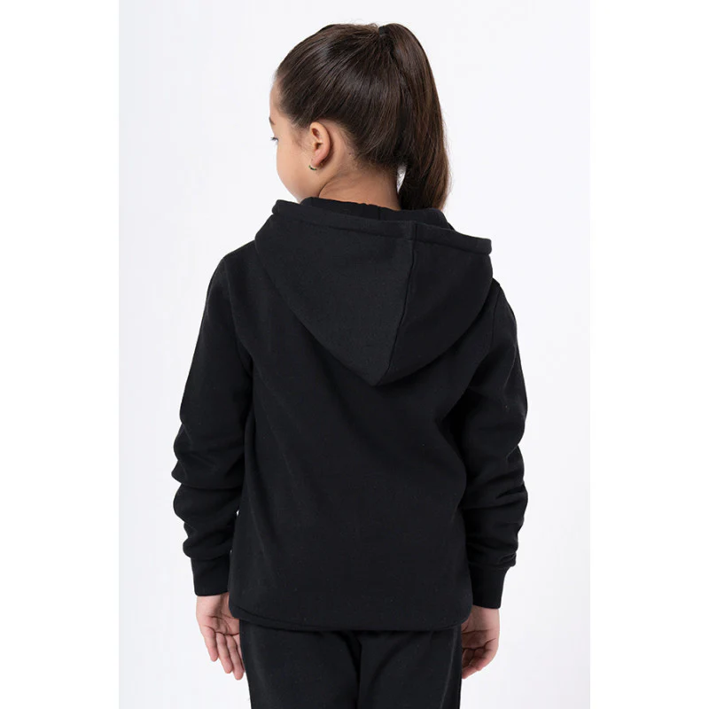 Kids Unisex Black Solid Hoodie - Image 7
