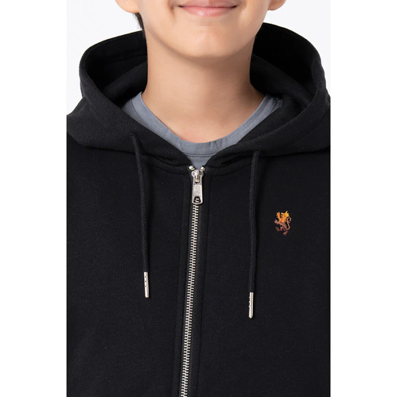 Kids Unisex Black Solid Hoodie - Image 8