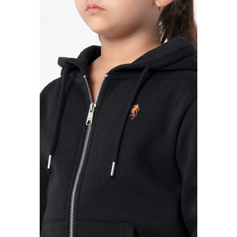 Kids Unisex Black Solid Hoodie - Image 9