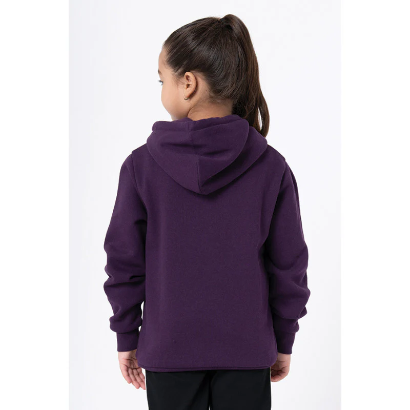 Kids Unisex Dark Purple Printed Hoodie - Image 7