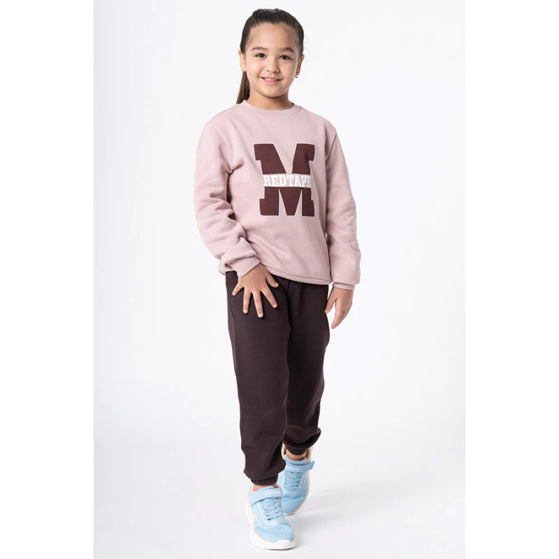 Kids Unisex Dusky Pink Graphic Print Sweatshirt - Image 2