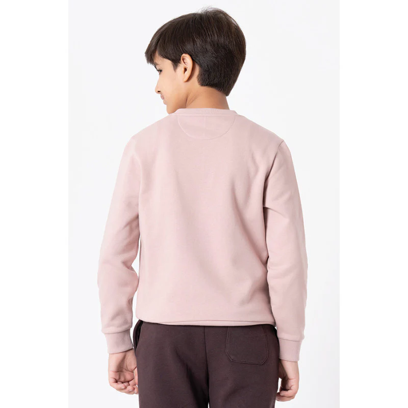 Kids Unisex Dusky Pink Graphic Print Sweatshirt - Image 6