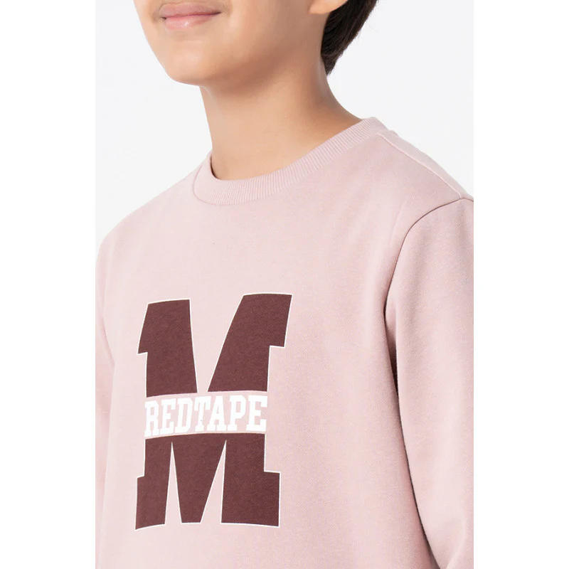 Kids Unisex Dusky Pink Graphic Print Sweatshirt - Image 8