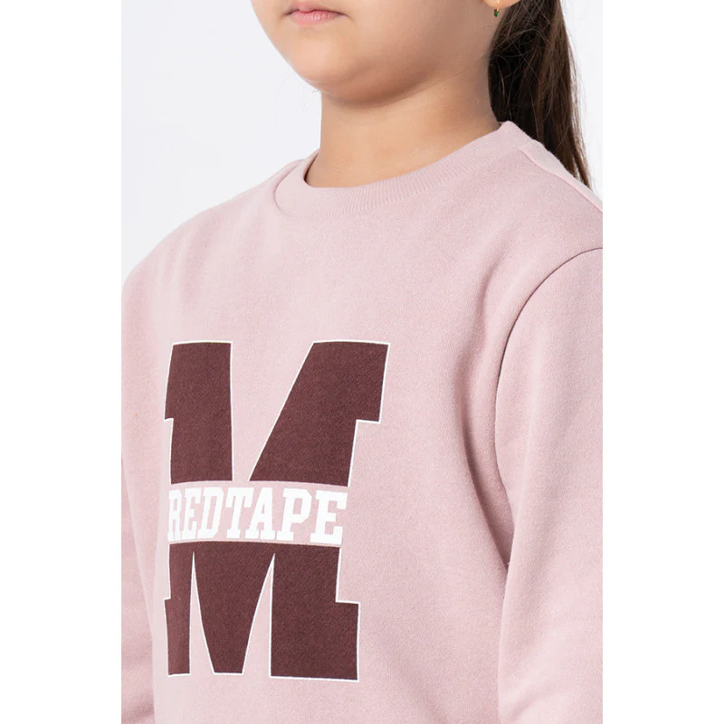 Kids Unisex Dusky Pink Graphic Print Sweatshirt - Image 9