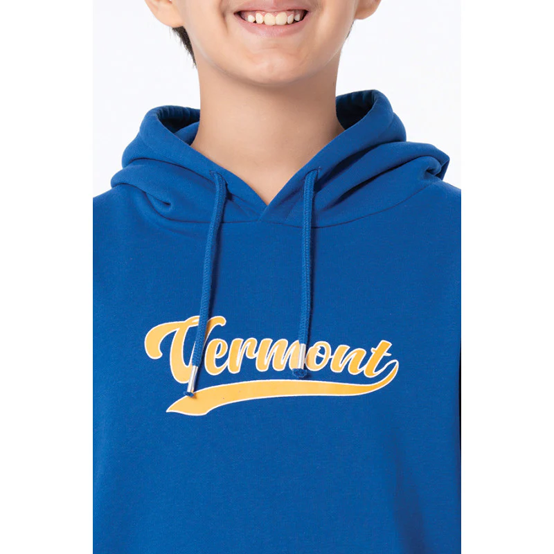 Kids Unisex Electric Blue Printed Hoodie - Image 8