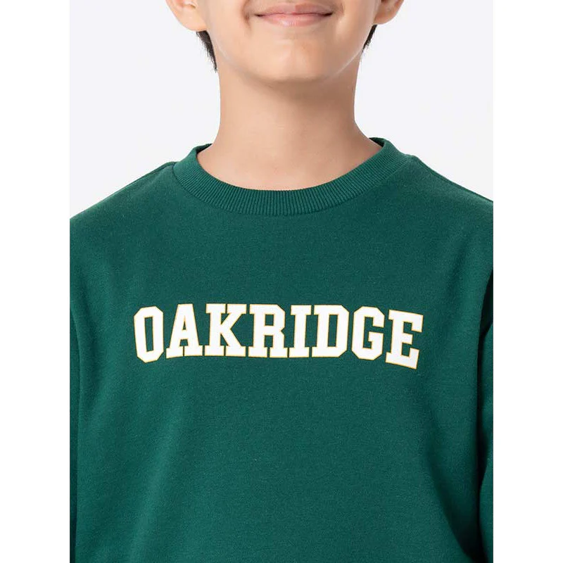 Kids Unisex Green Printed Sweatshirt - Image 4