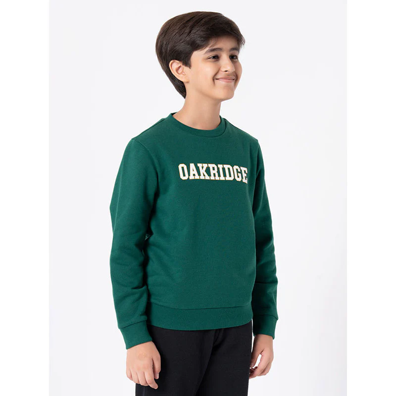 Kids Unisex Green Printed Sweatshirt - Image 6